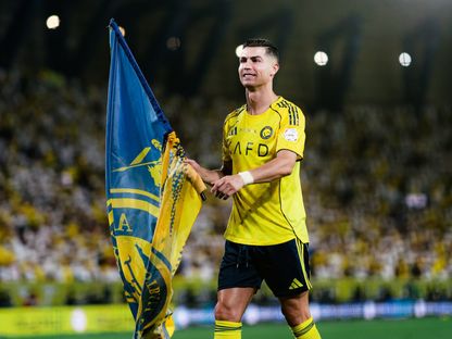 احتفال كريستيانو رونالدو نجم النصر بالفوز على الأهلي في كلاسيكو الدوري السعودي - 30 أبريل 2026 - X/@AlNassrFC