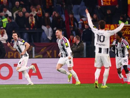 فيديريكو غاتي ينتزع التعادل ليوفنتوس أمام روما في الدوري الإيطالي - 1 مارس 2026 - Reuters