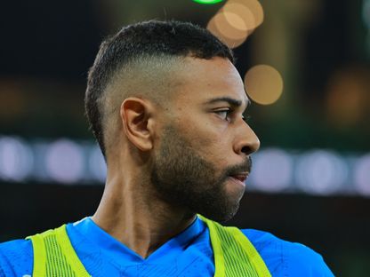 رينان لودي لاعب الهلال قبل مواجهة الاتحاد في كلاسيكو الدوري السعودي - 22 فبراير 2025 - Reuters