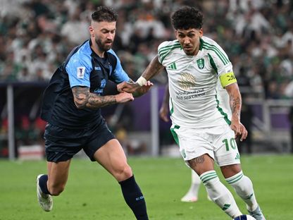 روبيرتو فيرمينو مهاجم الأهلي في مباراة كاوازاكي الياباني في نهائي دوري أبطال آسيا للنخبة - 26 أبريل 2025 - X/@aawsat_spt