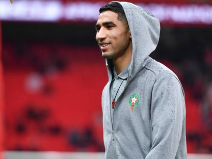 أشرف حكيمي نجم المغرب قبل لقاء مالي بكأس أمم إفريقيا - 26 ديسمبر 2025 - X@EnMaroc