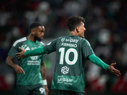 البرازيلي روبرتو فيرمينو مهاجم الأهلي يحتفل بهدفه في شباك الاتفاق - 20 يناير 2025 - X/SPL