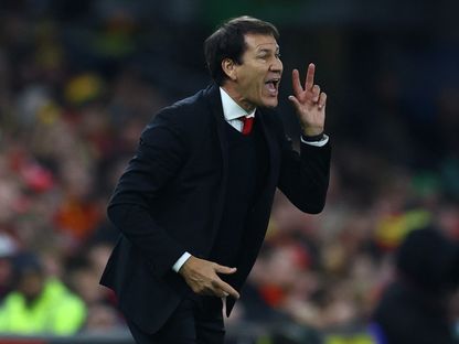 رودي غارسيا مدرب بلجيكا خلال مواجهة ويلز في تصفيات كأس العالم - 13 أكتوبر 2025 - REUTERS