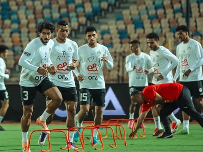لاعبو مصر في التدريب قبل مواجهة غينيا بيساو في تصفيات كأس العالم 2026 - 10 أكتوبر 2025 - X/@EFA