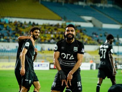 أحمد الصغيري لاعب زد يحتفل بعد تسجيله هدفاً في شباك الإسماعيلي - 18 إبريل 2024 - FACEBOOK/ZEDFC