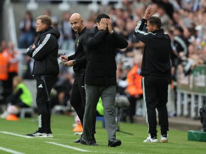 ميكيل أرتيتا مدرب أرسنال بعد إلغاء ركلة جزاء ضد نيوكاسل - 28 سبتمبر 2025 - Reuters