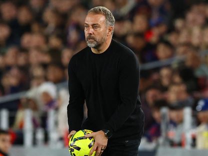 هانزي فليك من مباراة برشلونة وديبورتيفو ألافيس بالدوري الإسباني - 29 نوفمبر 2025 - Reuters