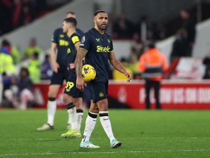 كالوم ويلسون لاعب نيوكاسل بمواجهة نوتنغهام - 10 فبراير 2024 - REUTERS