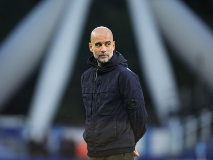 مدرب مانشستر سيتي بيب غوارديولا قبل مباراة ضد هدرسفيلد تاون في كأس كاراباو - 24 سبتمبر 2025 - Action Images via Reuters