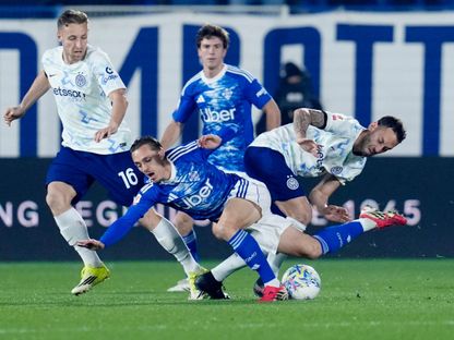 من مباراة كومو وإنتر في نصف نهائي كأس إيطاليا - 4 مارس 2026 - REUTERS