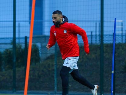 محمد صلاح قائد مصر في مران قبل مواجهة السنغال - 13 يناير 2026 - X/EFA