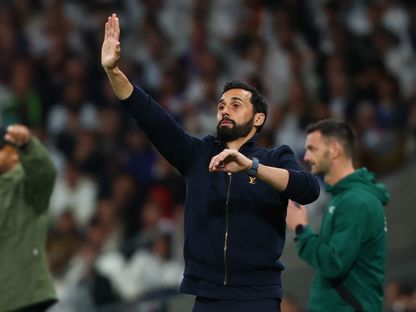 ألفارو أربيلوا مدرب ريال مدريد خلال مباراة بايرن ميونيخ في دوري أبطال أوروبا - 7 أبريل 2026 - Reuters