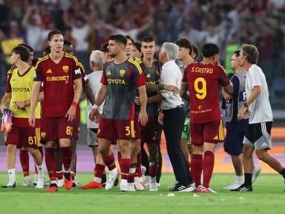 لاعبو روما بعد مباراة أتالانتا في الدوري الإيطالي - 5 سبتمبر 2026 - Reuters