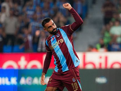محمد صلاح يحتفل بهدفه مع طرابزون سبور أمام غنتشلربيرليغي - 6 سبتمبر 2026 - x@Trabzonspor