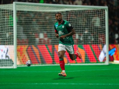 جورجينيو فينالدم لاعب الاتفاق يحتفل بهدفه الأول في مرمى النصر في الدوري السعودي - 30 ديسمبر 2025 - X/@Ettifaq