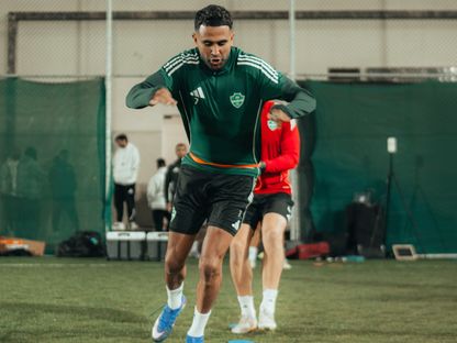 رياض محرز من تدريبات النادي الأهلي - 23 فبراير 2026 - X/ALAHLI_FC
