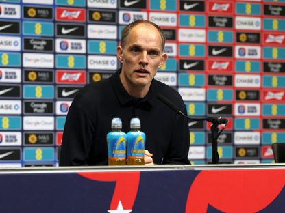 مدرب إنجلترا توماس توخيل خلال مؤتمر صحافي - 20 مارس 2026 - REUTERS