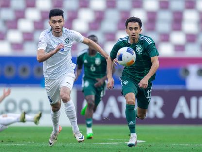 من مواجهة السعودية وأوزبكستان في ربع نهائي كأس آسيا تحت 23 عاماً- 26 أبريل 2024 - X/@SaudiNT