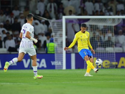 علي لاجامي لاعب النصر السعودي في مباراة فريقه أمام العين - 4 مارس 2024 - X/AlNassrFC