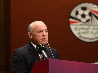 رئيس الاتحاد المصري لكرة القدم هاني أبو ريدة في مؤتمر صحفي - 22 يناير 2026 - EgyptNT_EN/x