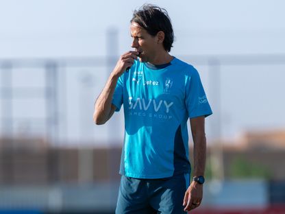 سيموني إنزاغي خلال تدريب للهلال - 29 أكتوبر 2025 - X/@Alhilal_FC