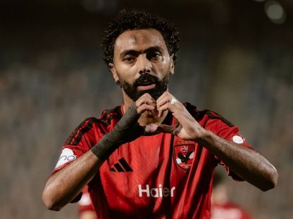 حسين الشحات يحتفل بتسجيل ثنائية للأهلي أمام كيتارا الأوغندي في تصفيات بطولة الكونفيدرالية - 25 أكتوبر 2026 - ahly/x
