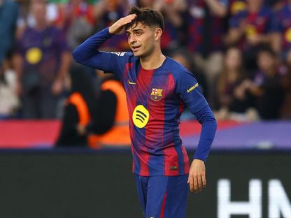 بيدري غونزاليس من مباراة برشلونة وجيرونا بالدوري الإسباني - 18 أكتوبر 2025 - Reuters