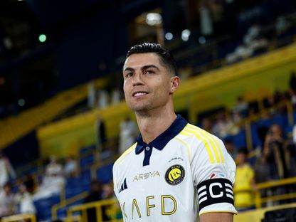 كريستيانو رونالدو نجم النصر قبل مواجهة الخليج بدوري روشن السعودي - 21 مايو 2025 - Reuters