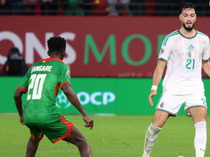 رامي بن سبعيني من مباراة الجزائر وبوركينافاسو بكأس أمم إفريقيا - 28 ديسمبر 2025 - FB/Équipe d'Algérie de football