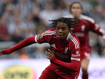 ريو نغوموها يسجل هدف فوز ليفربول أمام نيوكاسل 25-8-2025 - Reuters