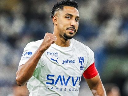 سالم الدوسري نجم الهلال يحتفل بهدفه أمام النجمة في الدوري السعودي - 7 نوفمبر 2025 - x@SPL