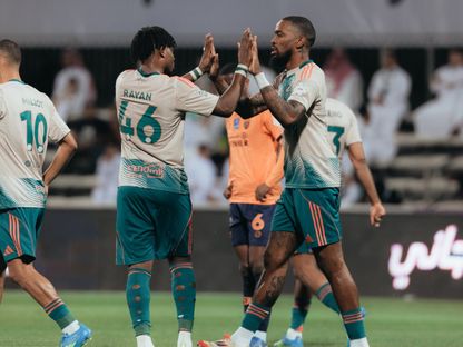 احتفال إيفان توني مهاجم الأهلي بتسجيل هدف في مرمى الفيحاء في الدوري السعودي - 8 أبريل 2026 - X/@@ALAHLI_FC