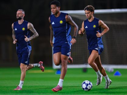 جانب من تدريبات النصر عشية مواجهة الاستقلال الطاجيكي في دوري أبطال آسيا 2 - 16 سبتمبر 2025 - X/@AlNassrFC