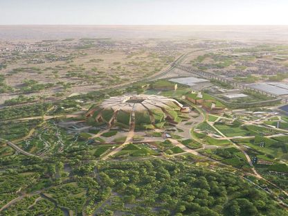 صورة لتصميم استاد الملك سلمان المسارك في استضافة كأس العالم 2034 بالسعودية - X@SaudiProject