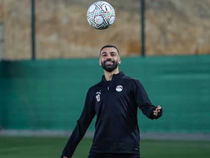 محمد صلاح نجم مصر في حصة تدريبية - 20 ديسمبر 2025 - X/@EFA