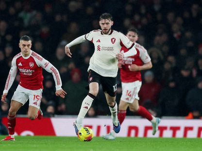 كونور برادلي مدافع ليفربول خلال مباراة أرسنال في الدوري الإنجليزي الممتاز - 8 يناير 2026 - Action Images via Reuters