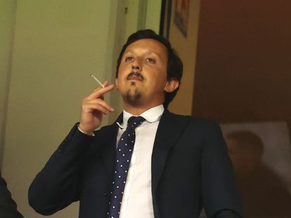 رئيس أولمبيك مارسيليا بابلو لونغوريا قبل مباراة ضد لانس في الدوري الفرنسي - 6 مايو 2023 - Reuters