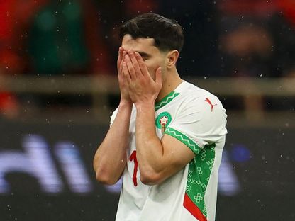 براهيم دياز بعد إهدار ركلة جزاء للمغرب أمام السنغال بنهائي كأس أمم إفريقيا - 18 يناير 2026 - Reuters