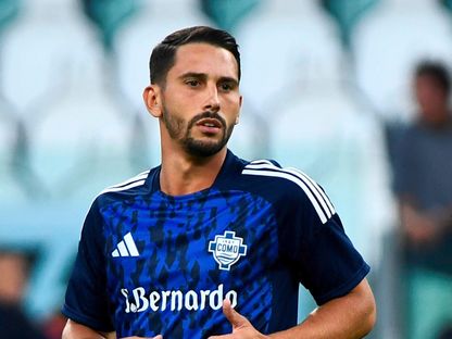 إدواردو غولدانيغا لاعب كومو خلال مباراة ضد يوفنتوس - 19 أغسطس 2024 - REUTERS