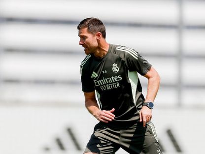 تشابي ألونسو خلال تدريب لريال مدريد - 13 أغسطس 2025 - X/@realmadrid