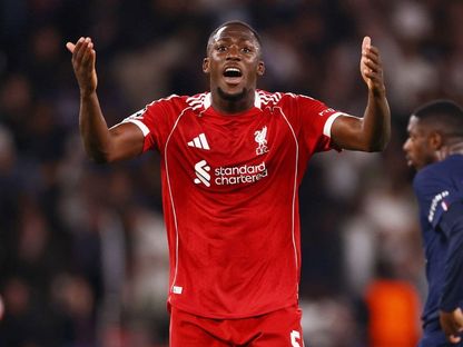إبراهيما كوناتي مدافع ليفربول في مباراة باريس سان جيرمان بذهاب ربع نهائي دوري أبطال أوروبا - 9 أبريل 2026 - Reuters