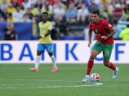 الدولي المغربي شادي رياض خلال مواجهة المغرب والبرازيل في كأس العالم 2026 - 14 يونيو 2026 - Reuters
