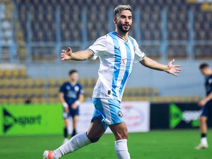 ناصر ماهر يحتفل بهدفه في مباراة بيراميدز وإنبي بنصف نهائي كأس مصر - 03 أبريل 2026 - X/pyramidsfc