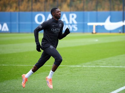 عثمان ديمبيلي لاعب باريس سان جيرمان في حصة تدريبية - 4 ديسمبر 2025 - Reuters