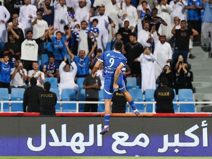 ألكسندر ميتروفيتش بعد تسجيله هدفاً للهلال في مرمى ضمك بالدوري السعودي- 28 أغسطس 2024 - X/@SPL