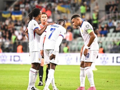 خروج عثمان ديمبيلي من مباراة فرنسا وأوكرانيا متأثراً بإصابة عضلية - 6 سبتمبر 2025 - X/equipedefrance