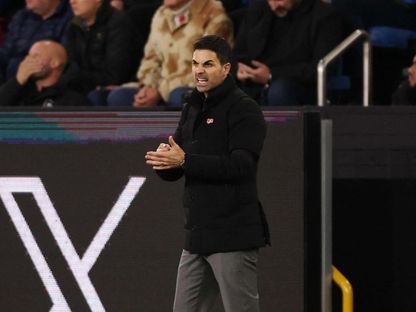 ميكيل أرتيتا مدرب أرسنال خلال مباراة ضد بيرنلي بالدوري الإنجليزي الممتاز - 1 نوفمبر 2025 - Reuters