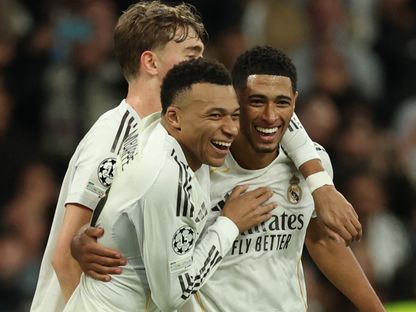 كيليان مبابي وجود بيلينغهام من مباراة ريال مدريد وموناكو بدوري أبطال أوروبا - 20 يناير 2026 - Reuters