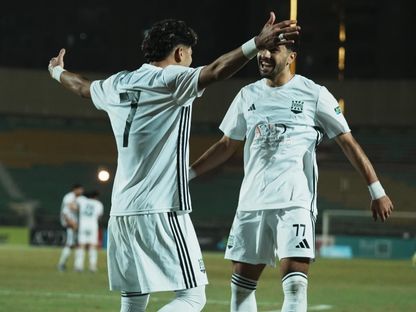 احتفال لاعبي زد بتسجيل هدف في مرمى طلائع الجيش بنصف نهائي كأس مصر - 18 مارس 2026 - FB/@ZED FC