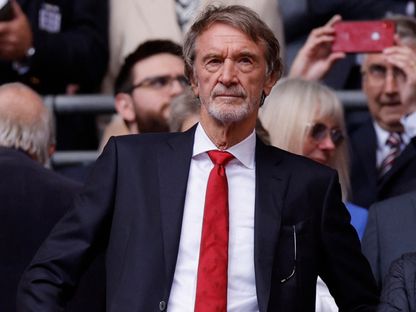 المالك الجزئي لمانشستر يونايتد جيم راتكليف في المدرجات قبل نهائي كأس الاتحاد الإنجليزي أمام مانشستر سيتي - 25 مايو 2024 - ٌReuters